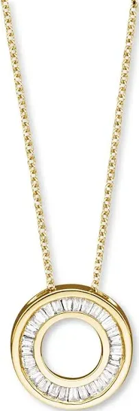 Bloomingdale's Fine Collection 14K Yellow Gold Diamond Circle Pendant Necklace