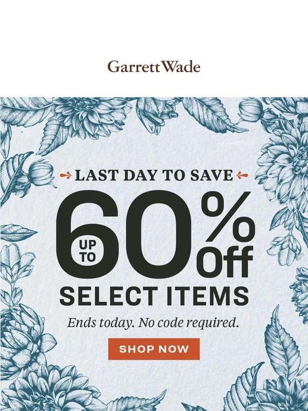Garrett Wade - ⏰ LAST DAY: 60% off!