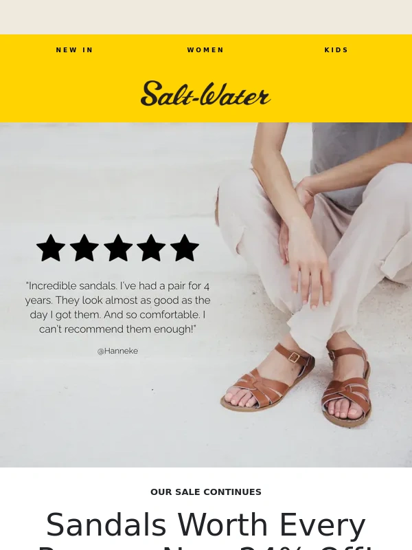 SaltWater Sandals - 24% Off Storewide