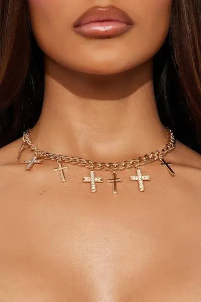Fashion Nova Women's Chapel of Love Charm Necklace