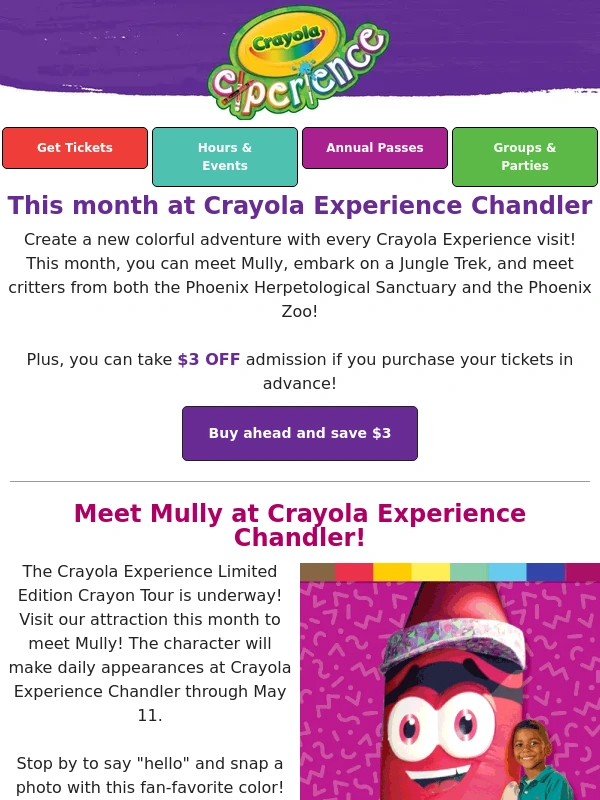 Crayola Experience - This month at Crayola Experience