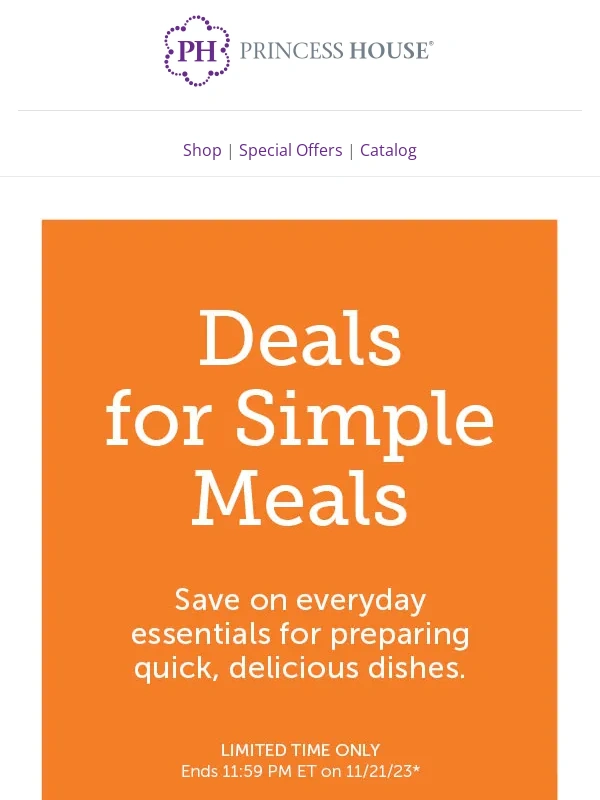 Princess House - DEALS for simple meals