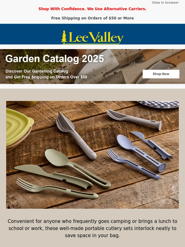 Lee Valley Tools - Klikk Cutlery Sets – Compact & Reusable