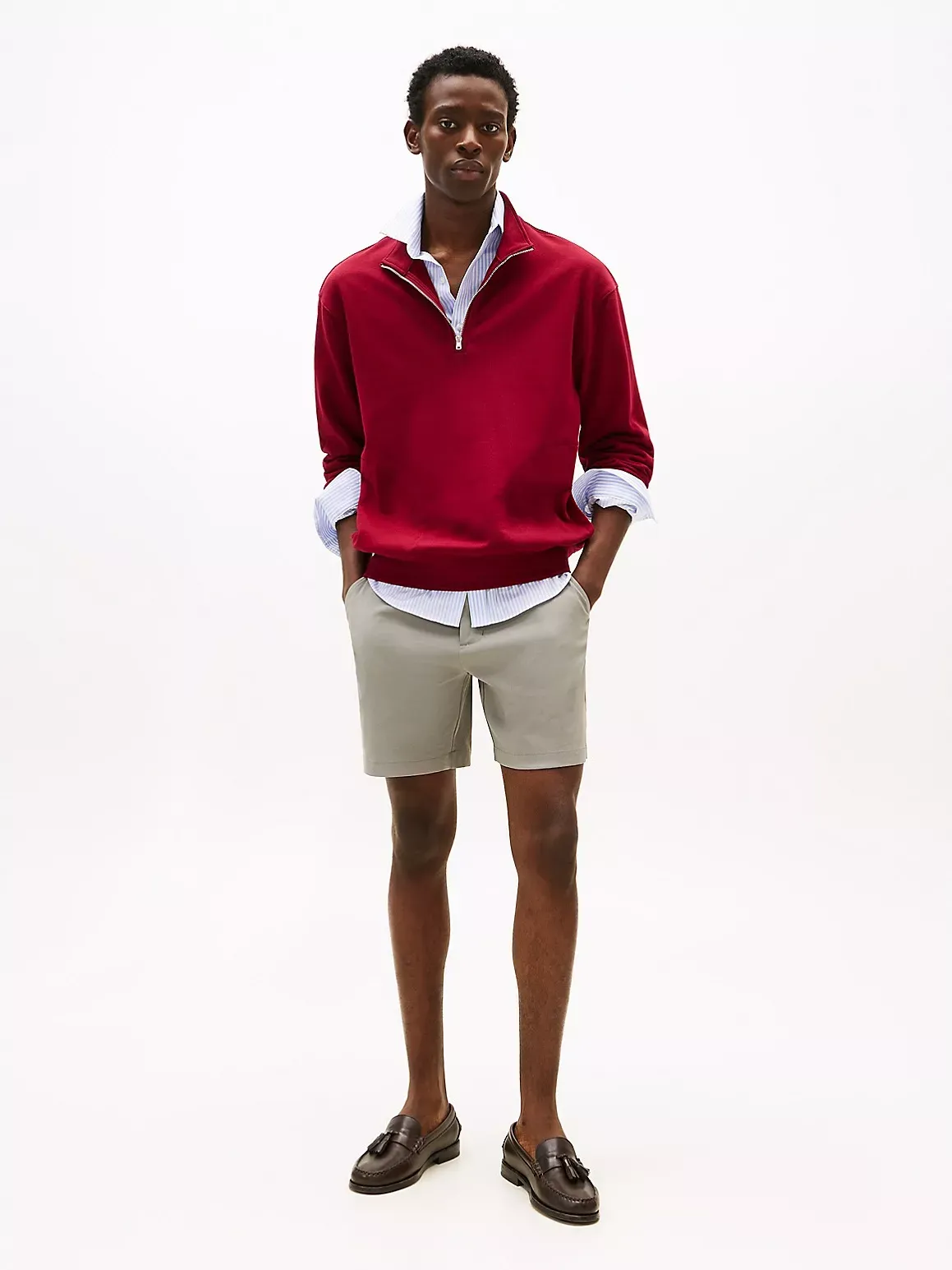 Tommy Hilfiger Men's Solid Stretch 7" Tech Short - Grey - 40