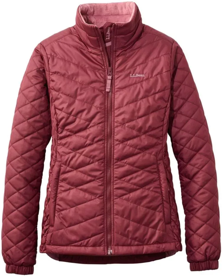 Women's Fleece-Lined Primaloft Jacket Burgundy Extra Large, Synthetic L.L.Bean