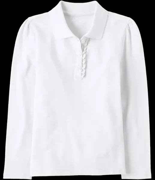 The Children's Place Girls' Ruffle Pique Polo