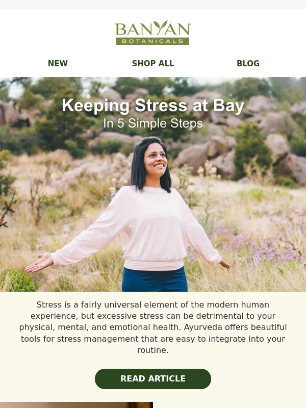 Banyan Botanicals - 5 steps to keep stress at bay