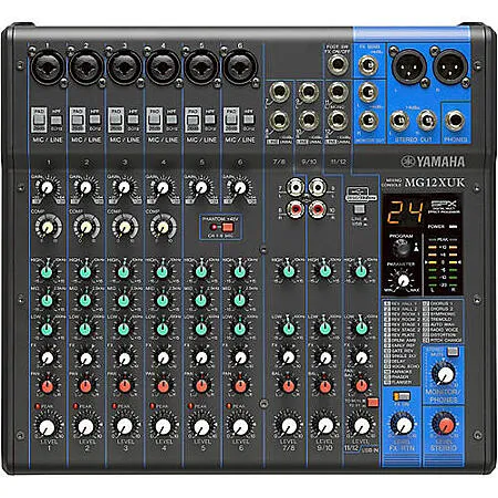 12-Channel Yamaha MG12XUK Analog Mixer Audio Interface $249.99 + Free Shipping