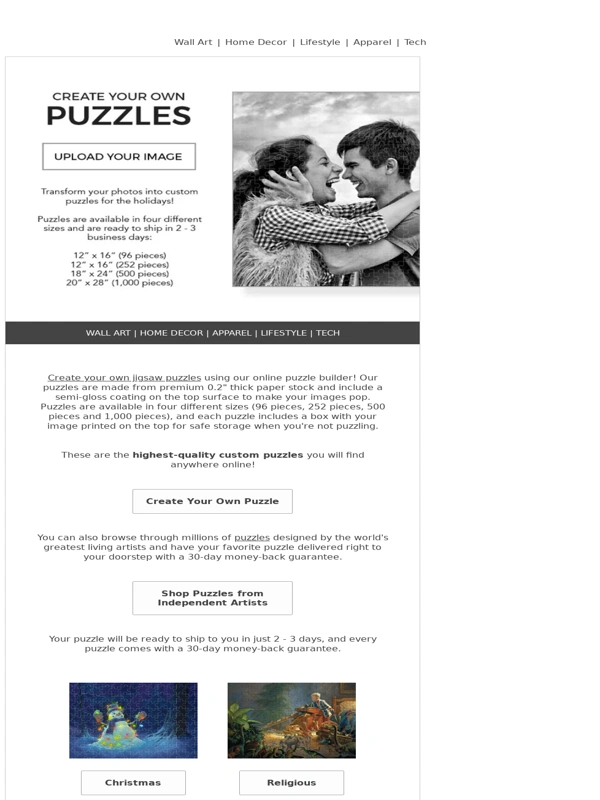 Fine Art America - Jigsaw Puzzles for the Holidays - Shop Millions of Designs or Create Your Own!