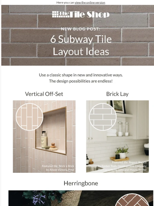 The Tile Shop - Beyond the Everyday Subway