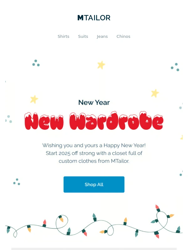 MTailor - Happy Holidays! Start The New Year With A New Look!