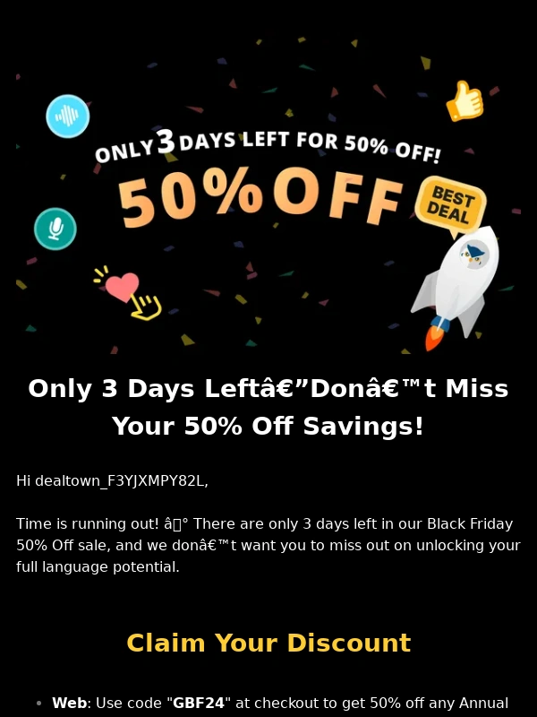 Glossika - 3 Days Left! Grab 50% Off Before It’s Gone