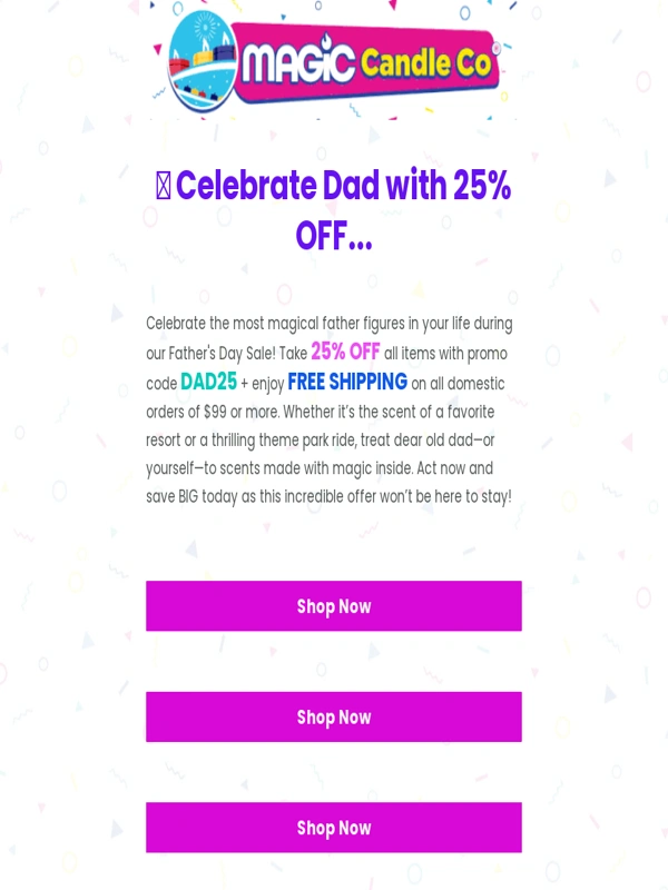 Magic Candle Company - 25% OFF ? Shop Father’s Day Savings!