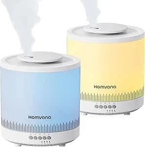 2-Pack Homvana Small Humidifiers for Bedroom 1.8L