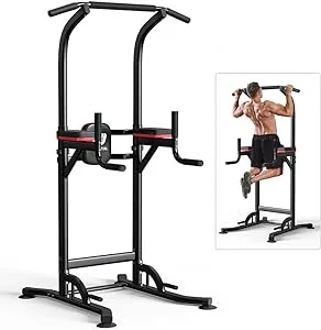 Wesfital Pull Up Bar Dip Bar Dip Station,Power Tower Dip Stand Multi-Function Workout Station Fitness Exercise Equipment for Me.