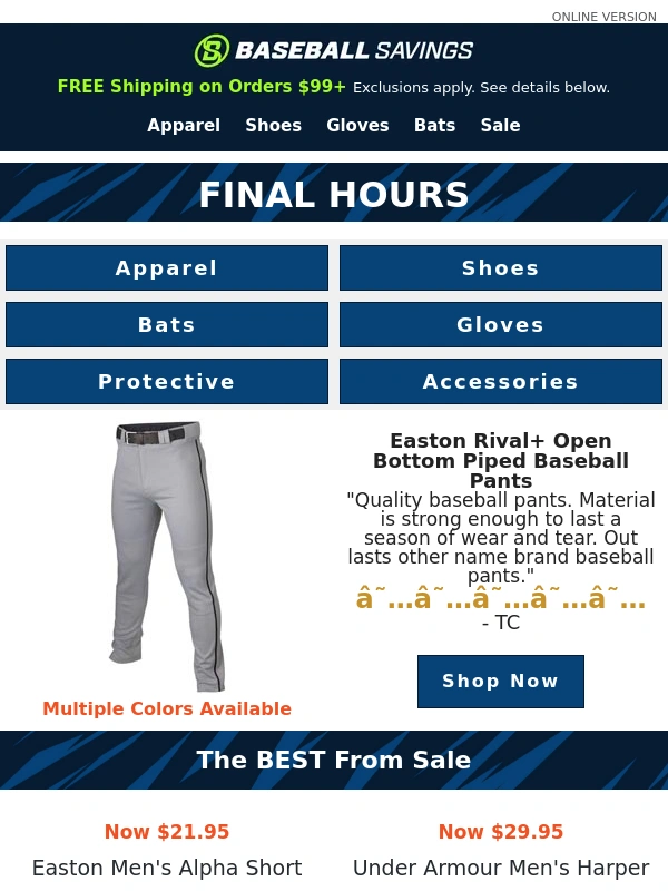 Baseball Savings - ⏳FINAL HOURS: Rivalry Weekend Price Drops End at Midnight!