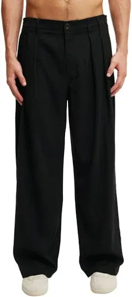 Cotton On baggy pleated trouser in stone
