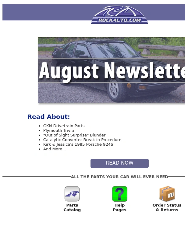 Rock Auto - RockAuto August Newsletter