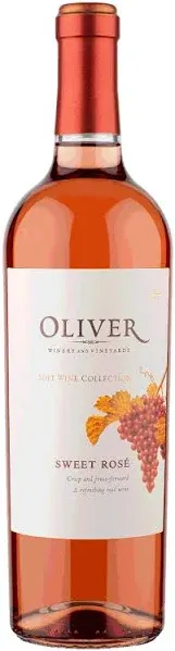 Oliver Soft Sweet Rose Wine Indiana NV 750ml