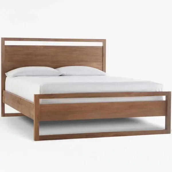 Linea Natural Teak Wood Queen Bed