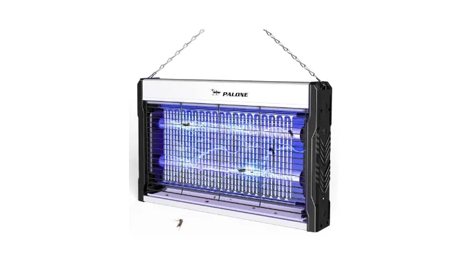 PALONE Electric Bug Zapper 3200V Mosquito Zapper Killer Indoor Insect Killer with Hanging Chain Mosquito Trap with Removable Collection Tray USB Electric Bug Zapper Outdoor for Home Office Warehouse