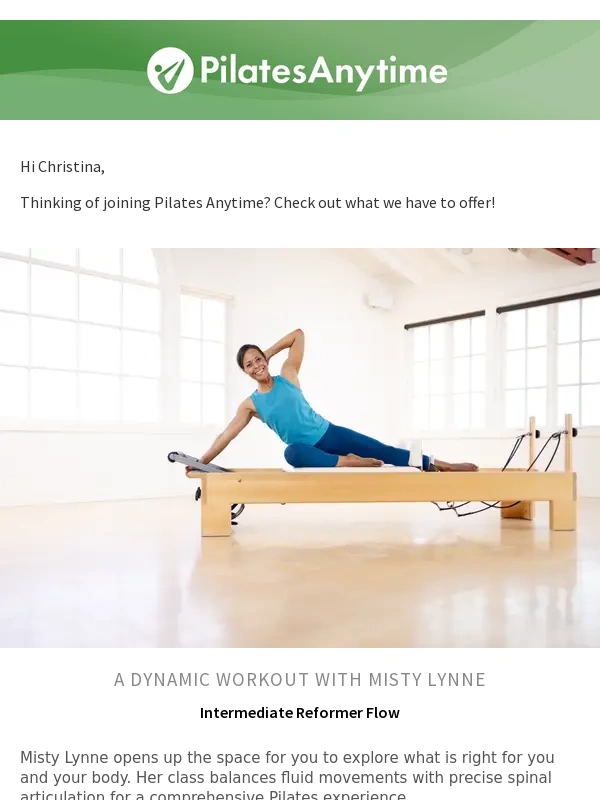 Pilates Anytime - Embrace Your Spine's Potential