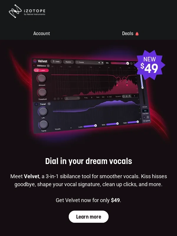 IZotope - Meet Velvet | Smooth your vocals the smart way