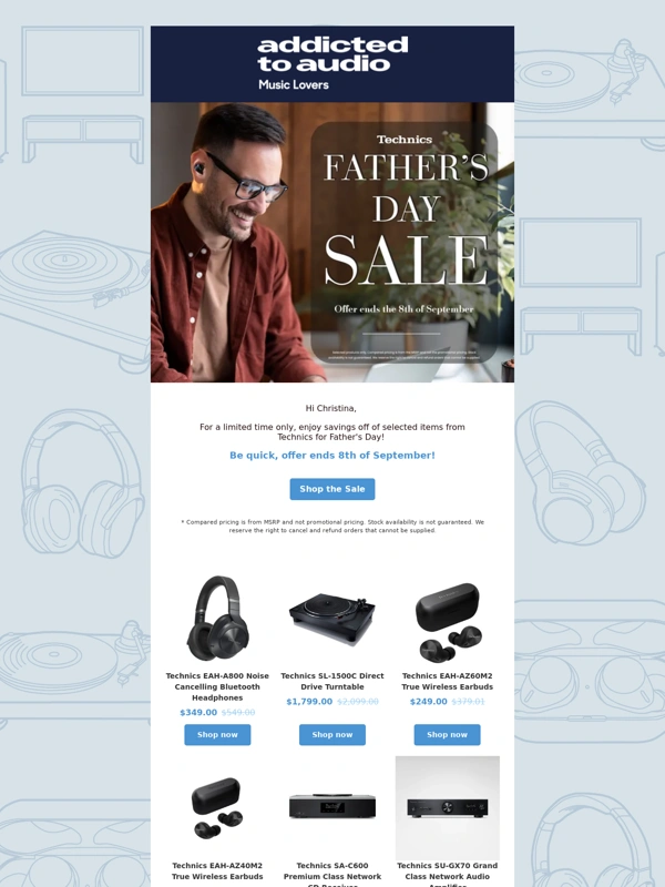 Addicted To Audio - Technics Father's Day Sale