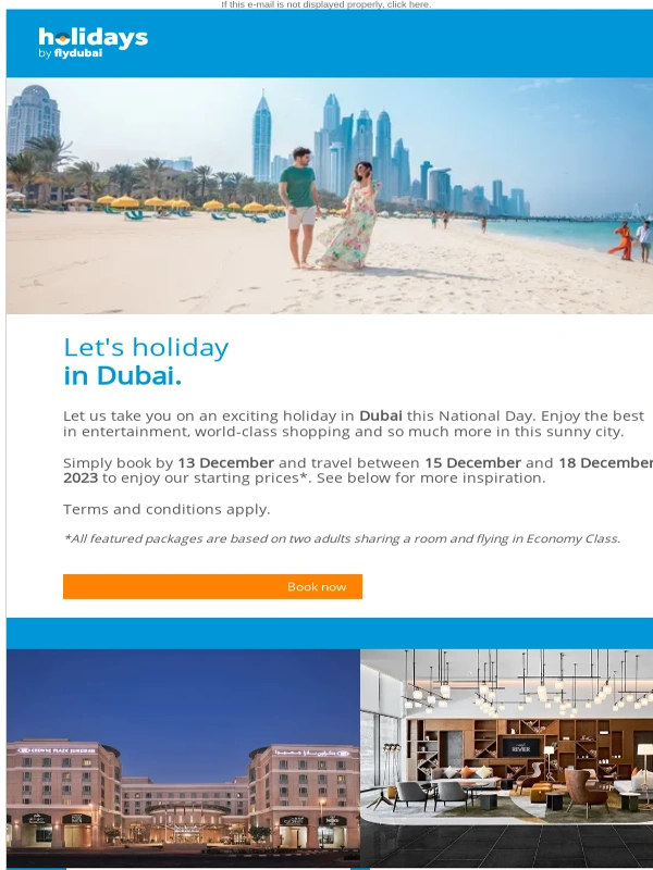 Flydubai - Amazing holiday packages in Dubai