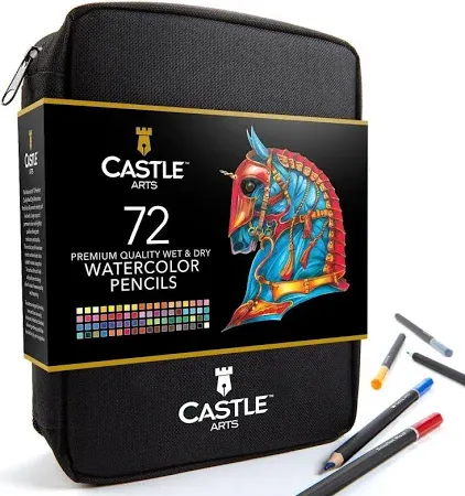 Castle Art Supplies Watercolor Pencils Zip-Up Set