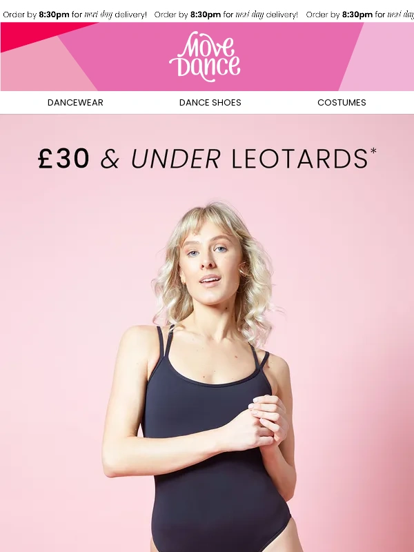 Move Dancewear - 100s of leotards £30 and under ?
