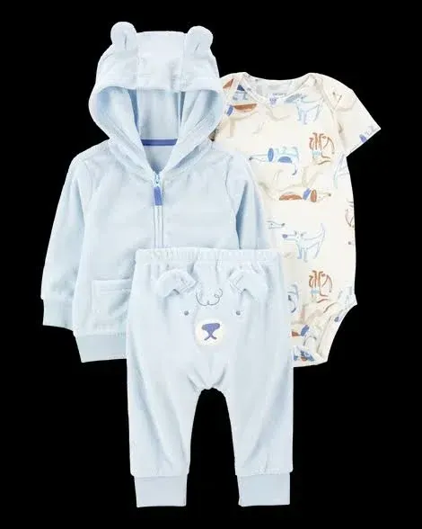 Baby 3-Piece Dog Little Jacket Set