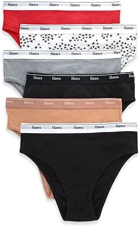 6-Pack Hanes Women's Originals Hi-Leg Panties (Assorted)