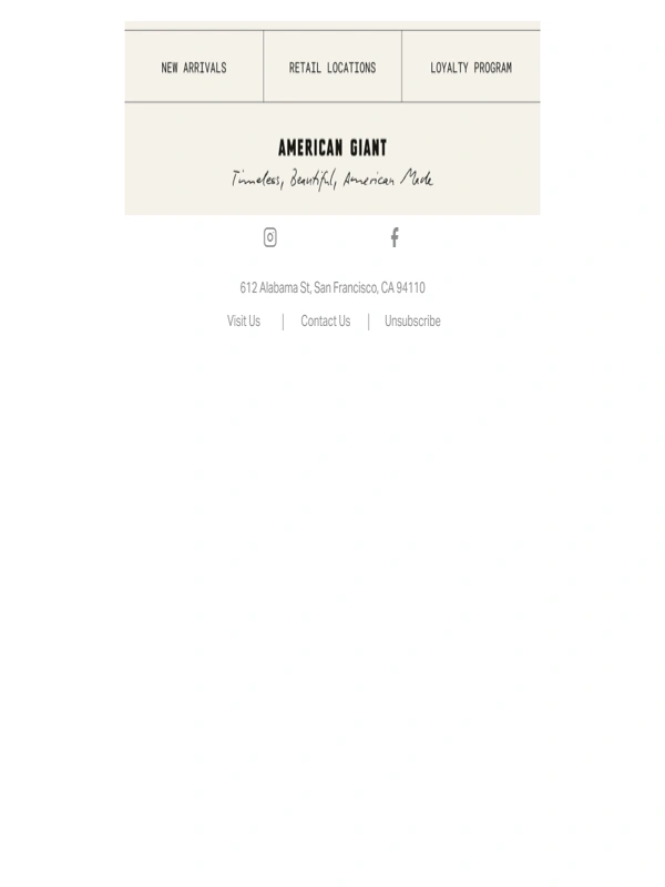 American Giant - The Spring Sale Is Here