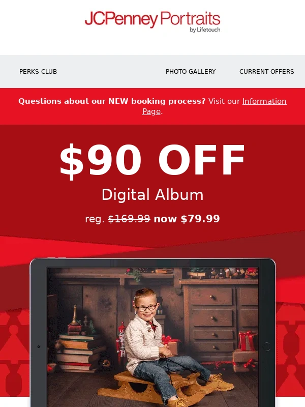 JCPenney Portraits - For You ❤️ $90 Off Digital Albums at Your Local Studio!