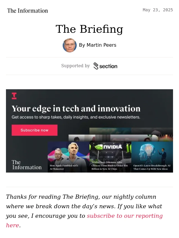 The Information - The Briefing: Apple Investors Shouldn’t Panic