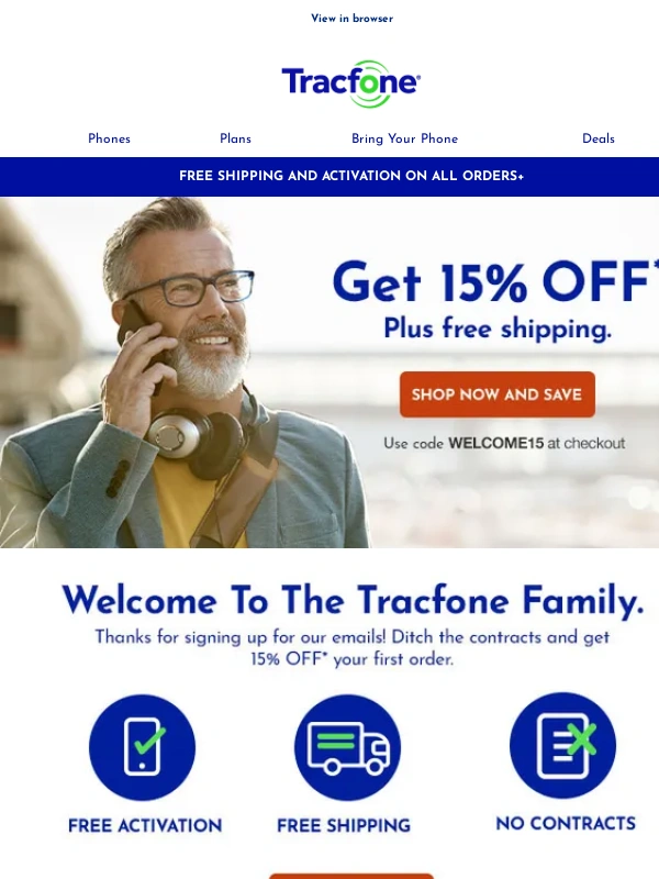 TracFone - Welcome! Get 15% Off Your 1st Phone Order