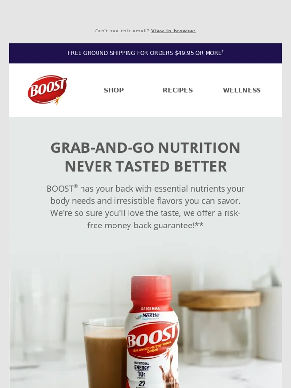 Boost - ?,we take great taste seriously
