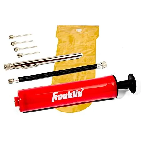 Franklin Sports Ball Pump Kit -7.4" - Perfect for Basketballs, Soccer Balls and More - Complete Hand Pump Kit with Needles, Flexible Hose, Air Pressure Gauge and Carry Bag: $4.39