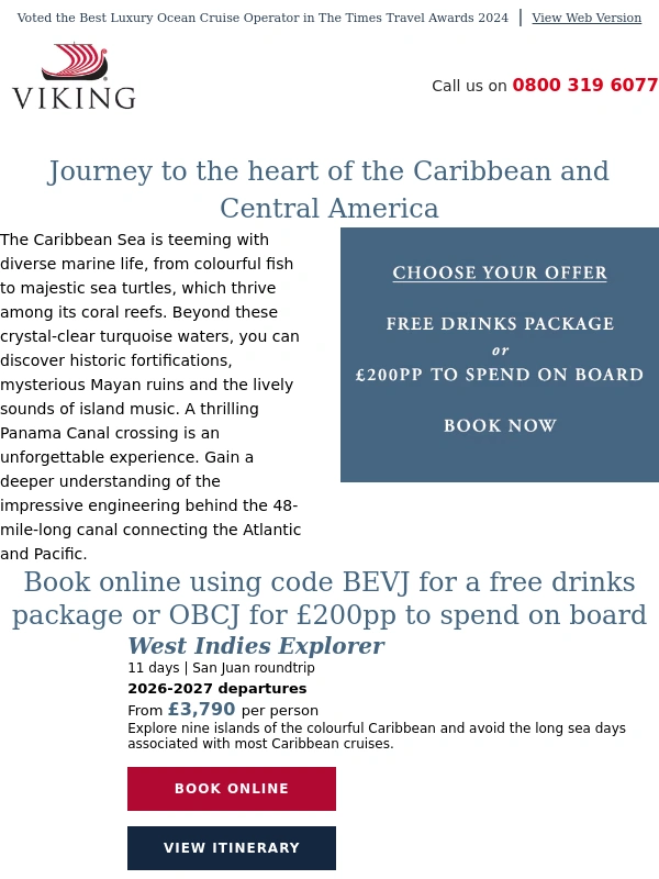 Viking River Cruises - Explore the colourful Caribbean,with Viking