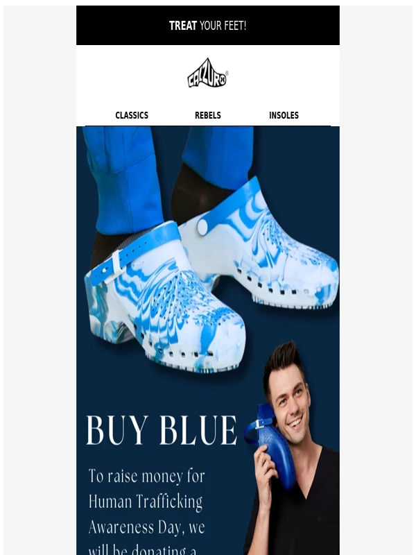 Calzuro - Wear Blue for National Human Trafficking Awareness Day ?