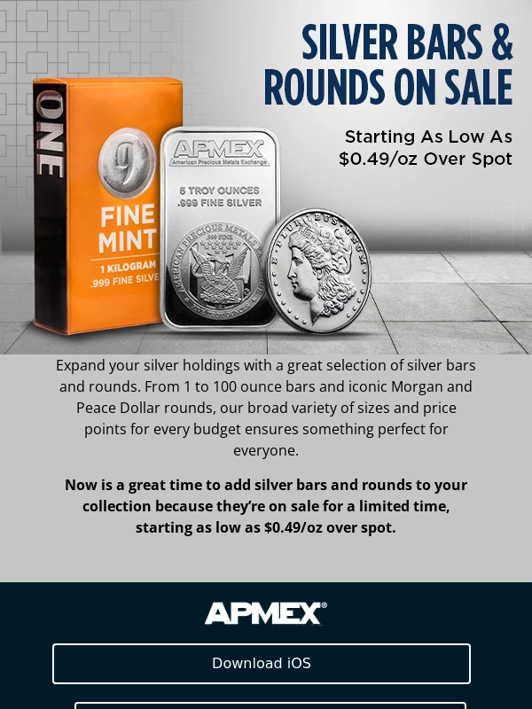 APMEX - Stock Up & Save on Silver Bars & Rounds