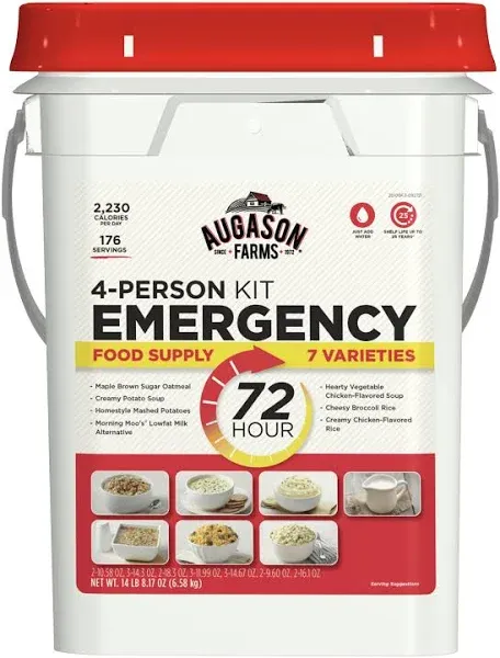 Augason Farms 72-Hour 4-Person Emergency Food Supply Kit – 176 Servings