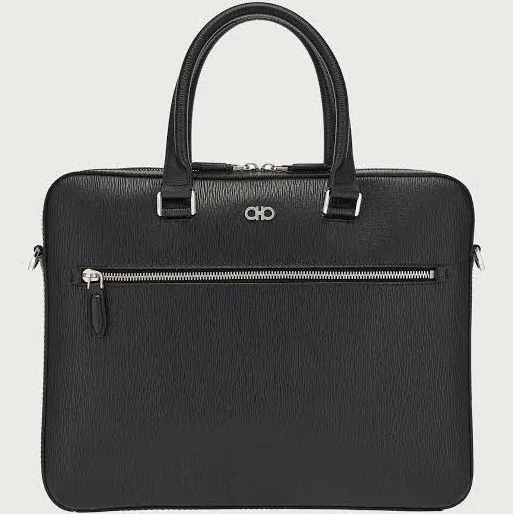 Ferragamo Gancini Leather Briefcase