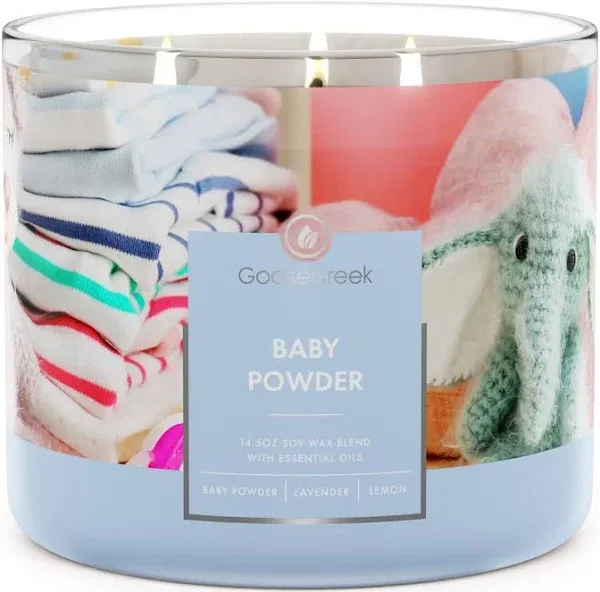 Goose Creek Baby Powder 3-Wick Candle