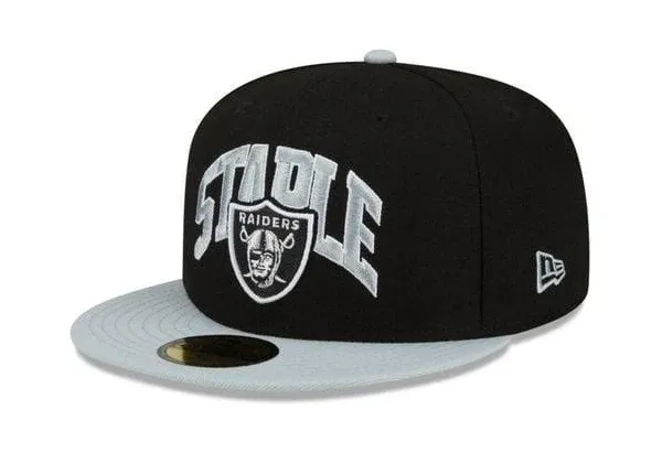 New Era Black/Gray Las Vegas Raiders NFL x Staple Men's Collection 59FIFTY Fitted Hat