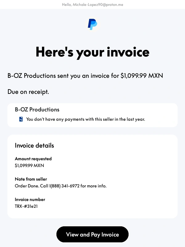 PayPal - Invoice from B-OZ Productions (TRX-#31e21)