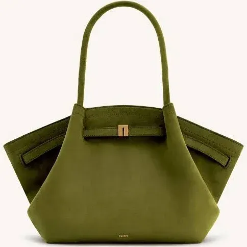Hana Medium Faux Suede Tote Bag - Brown Online Shopping - JW PEI