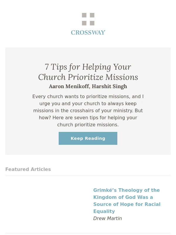 Crossway - 7 Tips for Helping Your Church Prioritize Missions
