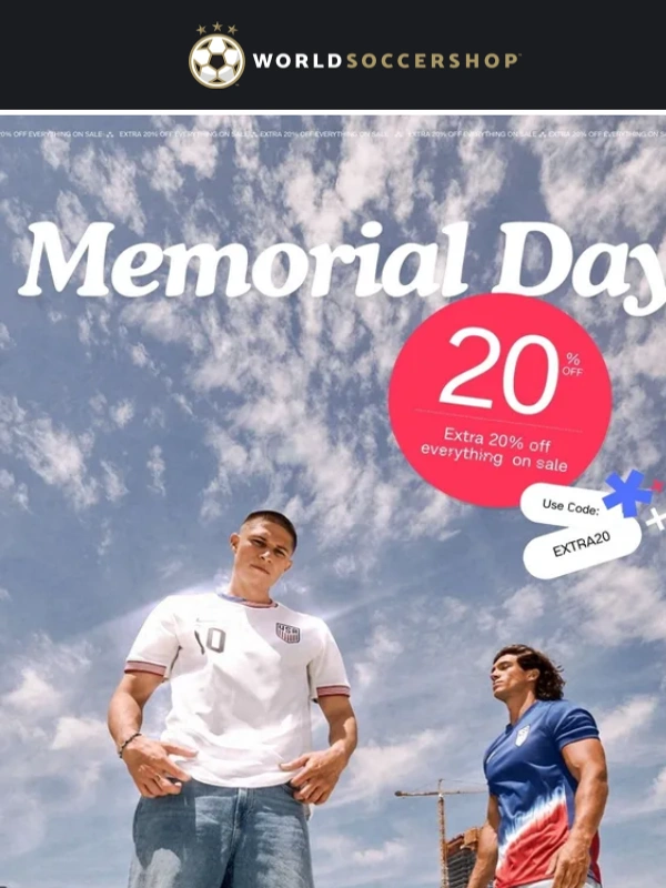 World Soccer Shop - ‼️ Your extra 20% off sale coupon expires soon!